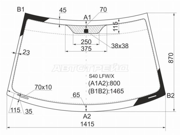 Лобовое стекло Volvo S40 в Уфе, лобовое стекло Volvo S40 Уфа
